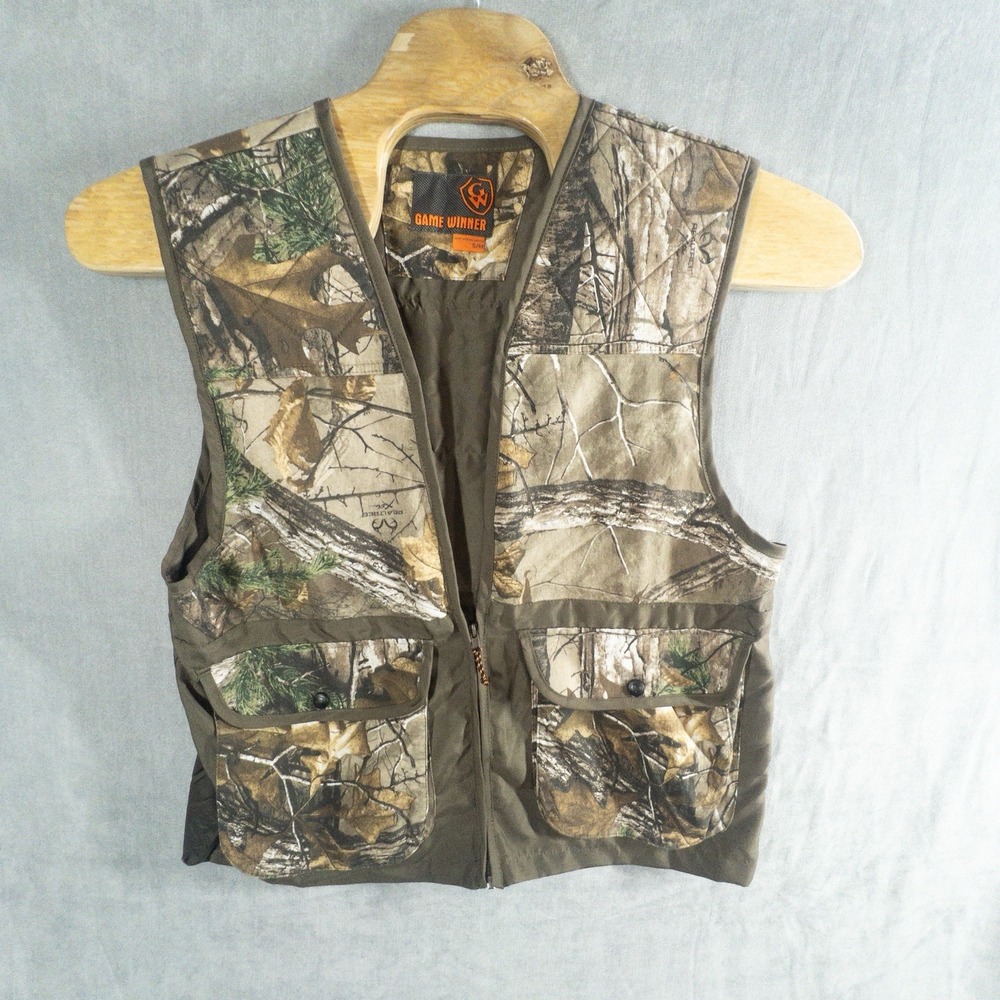 Game‎ Winner Real Tree Camo Hunting Shooting Vest Shotgun Trap Skeet Mens Small